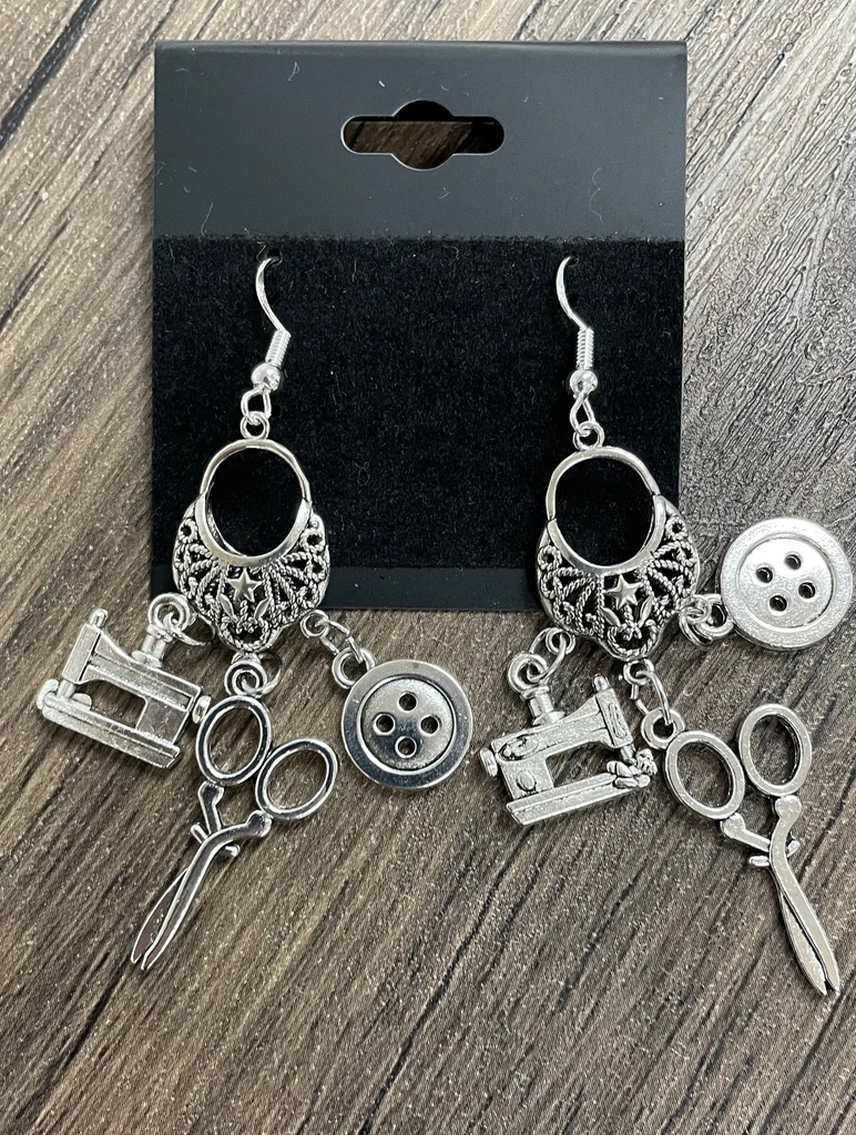 Dangle Sewing Charms Earrings