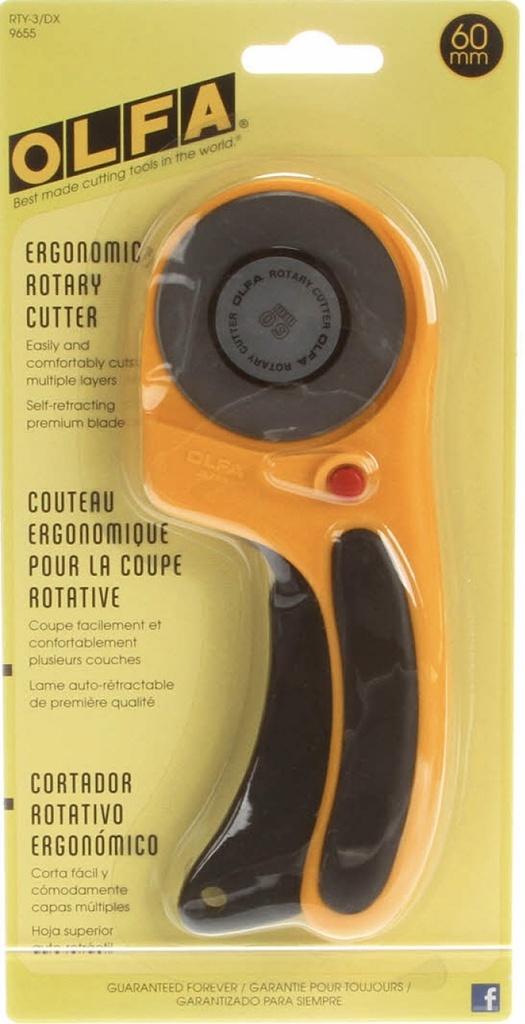 [RTY3DX] 60mm Deluxe Ergonomic Rotary Cutter