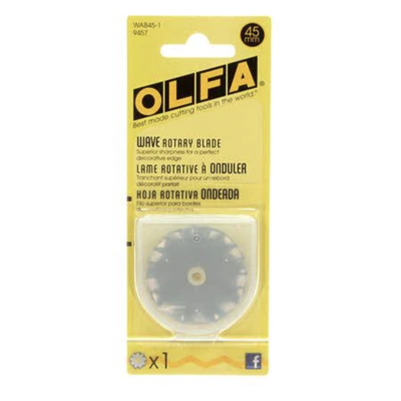 Olfa WAB45-1 Stainless Steel Wave Blade, 1PK