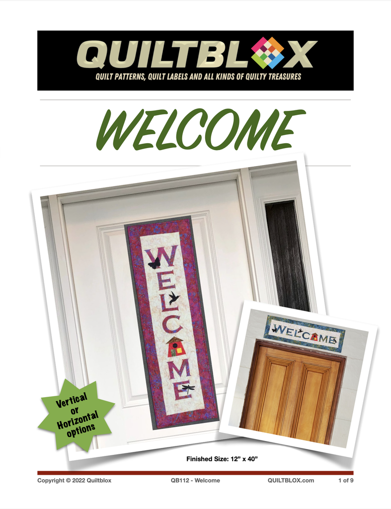 Welcome – Pattern by Quiltblox
