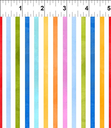 On the Go Colorful Stripes White