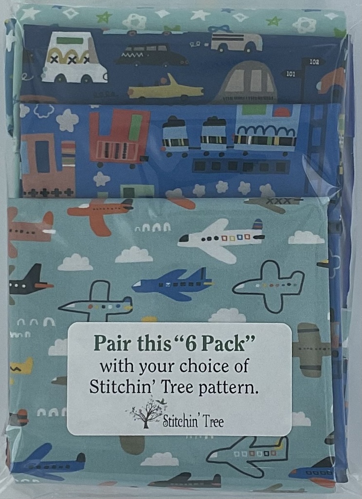 6 pack - Planes, Trains, and Automobiles