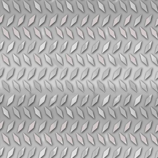 [383-91] Construction Zone Diamond Plate Silver