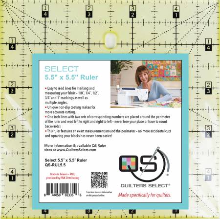 [QS-RUL55N] Quilter's Select Quilting Ruler 5-1/2in x 5-1/2in