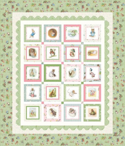 [KT-15860] Peter Rabbit & Friends Panel Quilt Kit