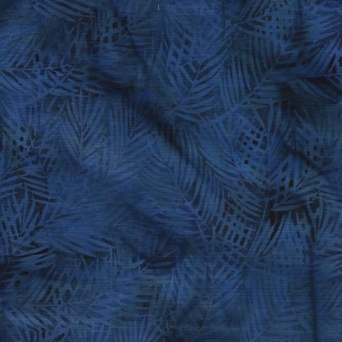 [112413575] Tossed Palm-Blue Marine Batik