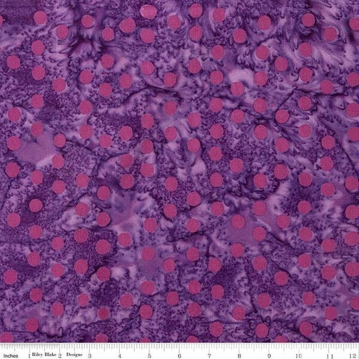 [BT21400-176] Expressions Batiks Elementals Polka Pop Purple Haze