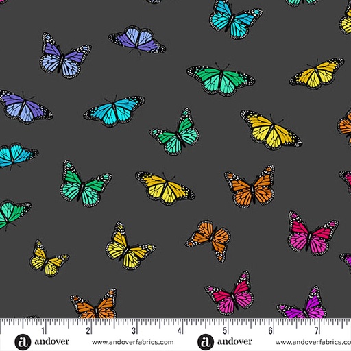 [A-1443-K] Color Wheel Night Butterfly Rainbow by Allison Glass