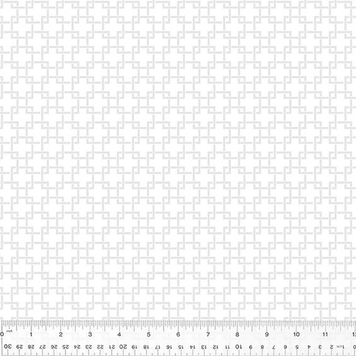 [54599-1] Frosting, Trellis, White on White, Cotton