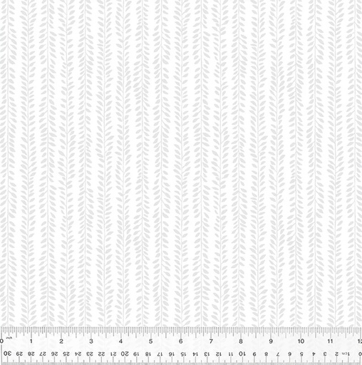 [54600-1] Frosting, Garden Rows, White on White, Cotton