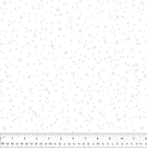 [54615-1] Frosting, Starry Skies, White on White, Cotton