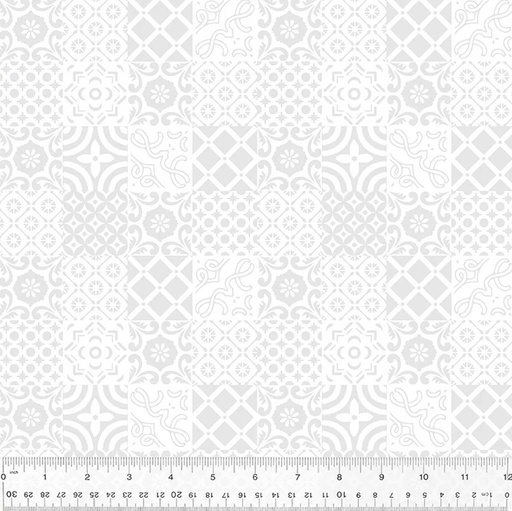 [54617-1] Frosting, Azulejo, White on White, Cotton