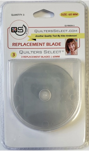 [QS-RB60M-3] Quilter's Select Rotary Blade - 60mm - 3pk