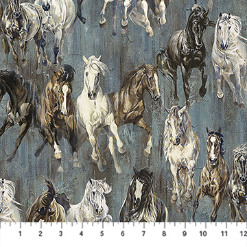 [DP28025-98] Pedigree Field of Horses-Dark