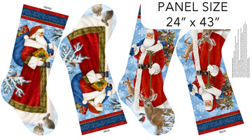 [C28212-48] St. Nicholas Christmas Stocking Panel