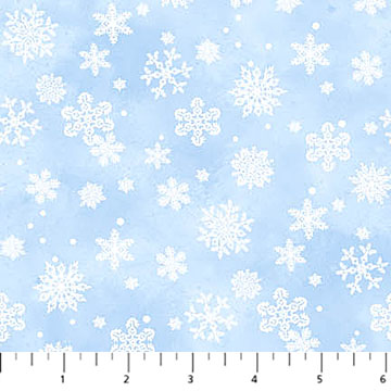 [28218-42] St. Nicholas Snow Flakes - Light Blue