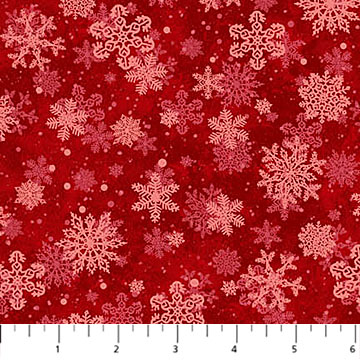 [28219-24] St. Nicholas Snow Flakes - Dark Red