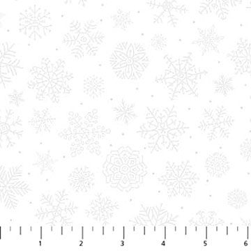 [28220-10] St. Nicholas Snow Flakes - White