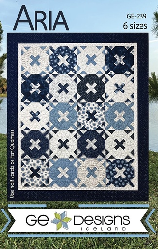 [GE-239] Aria - 1/2 Yard or Fat Quarter Quilt Pattern