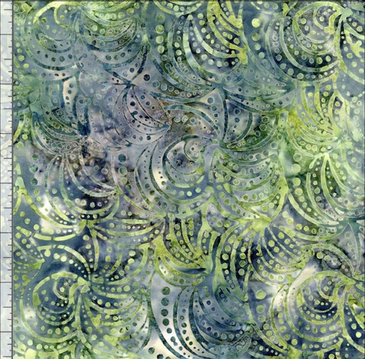 [Tonga-1798] Coral Swirls Shapes and Dots Tonga-B1798 Leaf