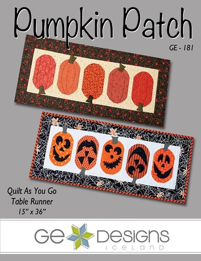 [GE Designs Pattern 181] Pumpkin Patch Table Runner
