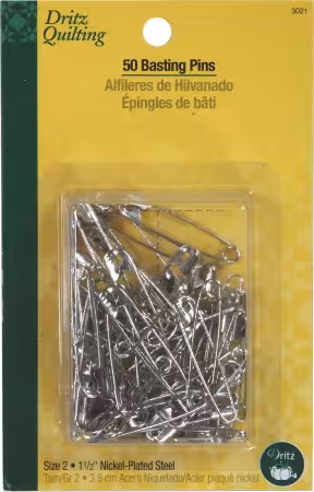[3021D] 50 Curved Basting Pins size 2