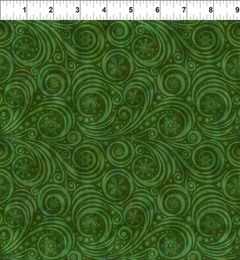 [10WS-5] Winter Solstice II - Snow Swirl - Green