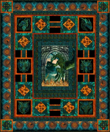 [DRG-ER-KIT] Dragons-Emerald Reign Quilt Kit
