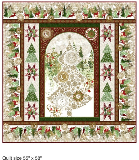 [WSIIPQK] Winter Solstice II Panel Quilt Kit
