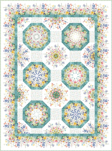 [BTFTQKIT] Butterfly Fantasy Kaleidoscope Quilt Kit