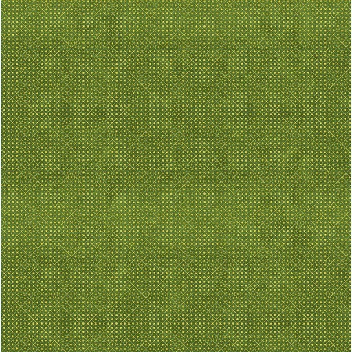 [CM3669 Green] Lotus Garden Metallic - Asian Geo Dots - Green
