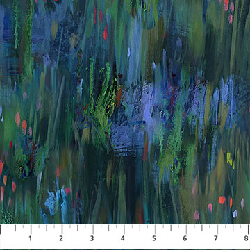 [DP28426-78] Lotus by Northcott - Dark Watercolor