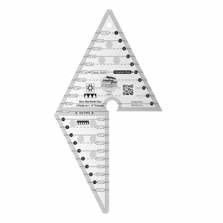 [CGR2P1] Creative Grids 2 Peaks in 1 Triangle Quilt Ruler