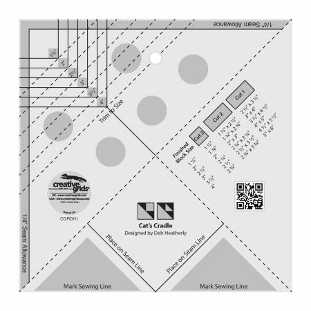 [CGRDH1] Creative Grids Cat's Cradle Tool Quilt Ruler