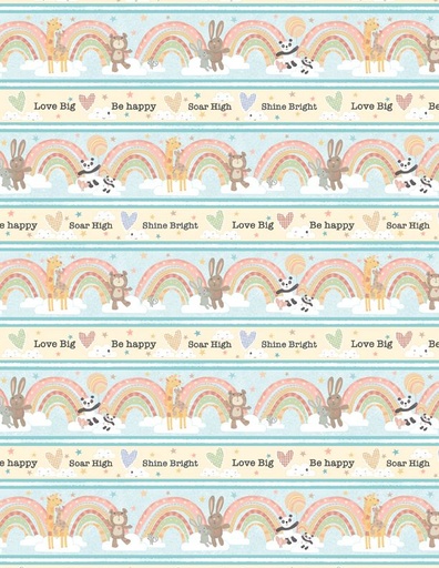 [3073-43018-453] Rainbow Dreams Repeating Stripe Multi