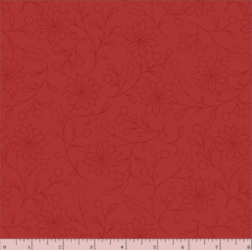 [R791440D  RED] Dotted Floral - Make it Merry - Red