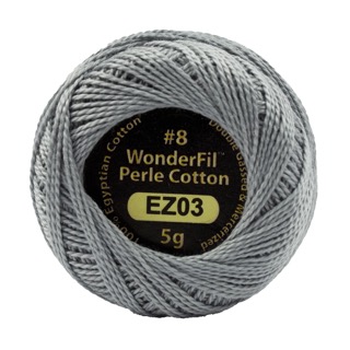 [EZ03] Eleganza 8wt 5-Gram Solid Perle Cotton Ball 42yd Silverware