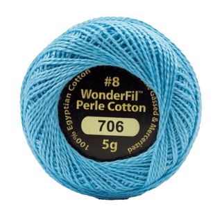 [EZ706] Eleganza 8wt 5-Gram Solid Perle Cotton Ball 42yd  Summer Skies