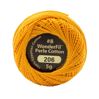 [EZ206] Eleganza 8wt 5-Gram Solid Perle Cotton Ball 42yd  Plump Pumpkin