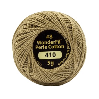 [EZ410] Eleganza 8wt 5-Gram Solid Perle Cotton Ball 42yd Khaki