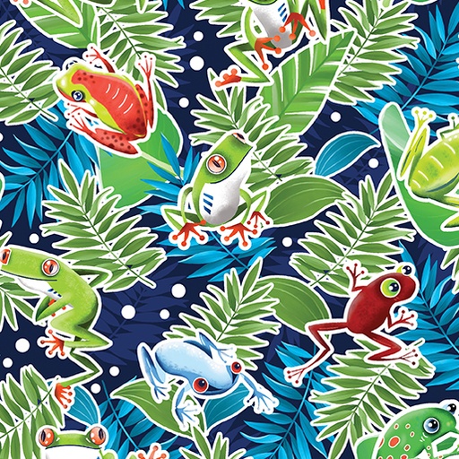 [14893G-58] Rainforest Glow Frog Rainforest Navy