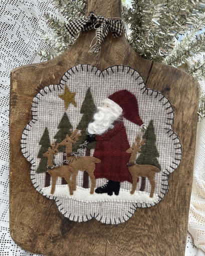 Santa and Friends Wool Applique Pattern