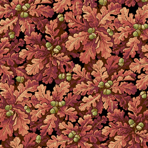 [A-653-O] Autumn Woods - Oak Leaves Orange
