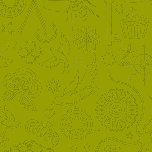 [A-9256-V] Sun Print 2020 Embroidery Olive