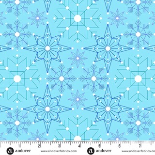 [CS-1113-LB] Century Prints - Deco Frost Crystalize Aurora