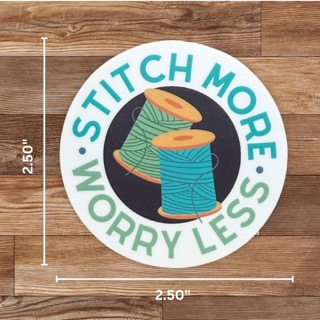 [MBQC4024] Stitch More Worry Less Sticker