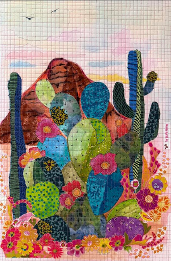 Flower Shop #4 Cactus Way Collage Pattern