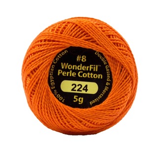[EZ224] Eleganza 8wt 5-Gram Solid Perle Cotton Ball 42yd Wild Fire
