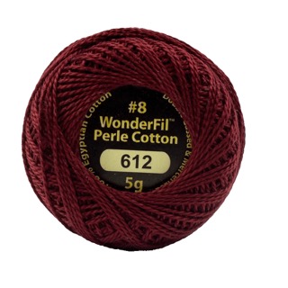 [EZ612] Eleganza 8wt 5-Gram Solid Perle Cotton Ball 42yd Dry Wine