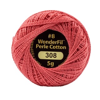 [EZ308] Eleganza 8wt 5-Gram Solid Perle Cotton Ball 42yd Raspberry Frosting